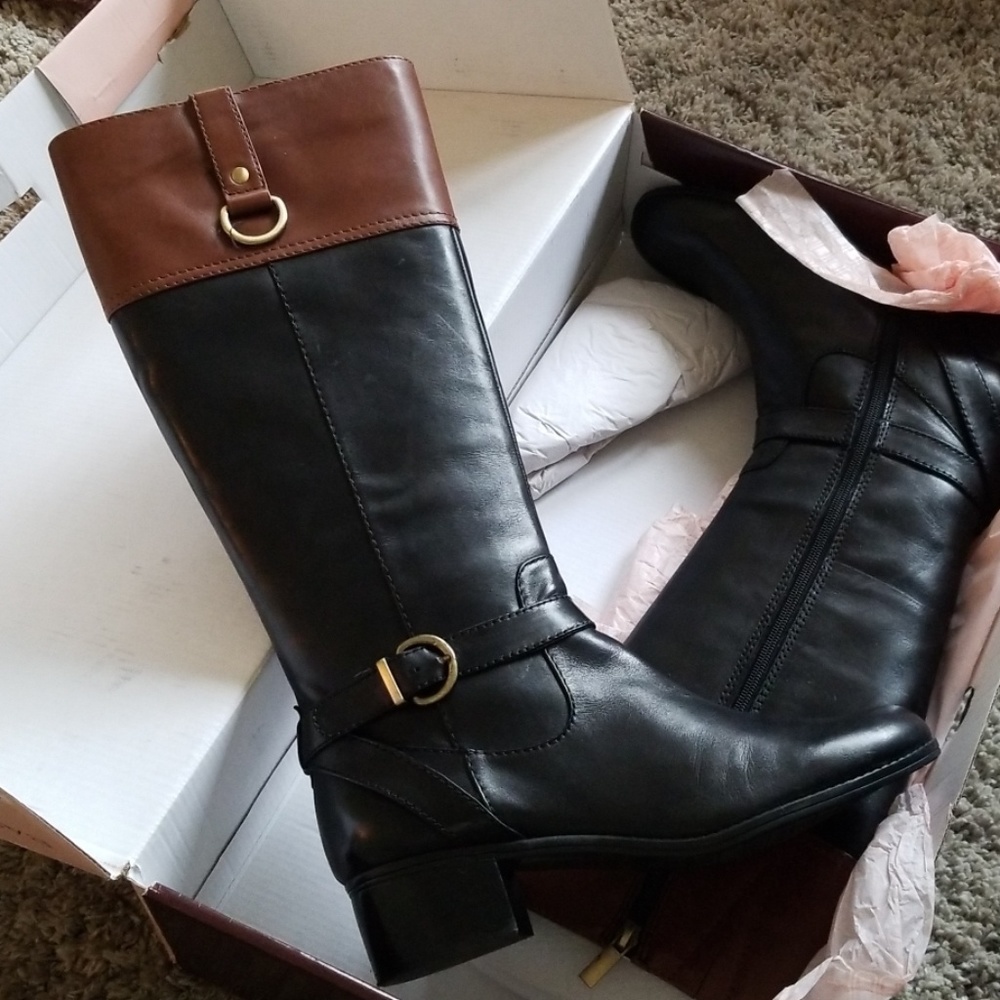 Knee High Tall Leather Riding Boots Leather 9M